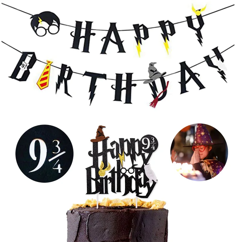 1set Happy Birthday Banner Cake Topper Flags Bunting for Baby Kids Magic theme Birthday Party Decoration
1set Happy Birthday Banner Cake Topper Flags Bunting for Baby Kids Magic theme Birthday Party Decoration