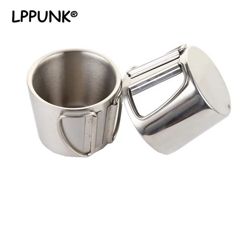 Bpa Free Double wall Stainless Steel Coffee Travel Mug Folding Handgrip Sports Outdoor Portable Survival Wild Burning water cup
Bpa Free Double wall Stainless Steel Coffee Travel Mug Folding Handgrip Sports Outdoor Portable Survival Wild Burning water cup