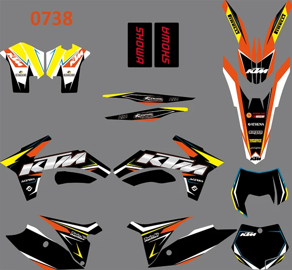 4 STYLES TEAM GRAPHICS BACKGROUNDS DECALS STICKERS FOR KTM 125 200 250 300 350 450 500 525 SX 2011 2012
4 STYLES TEAM GRAPHICS BACKGROUNDS DECALS STICKERS FOR KTM 125 200 250 300 350 450 500 525 SX 2011 2012