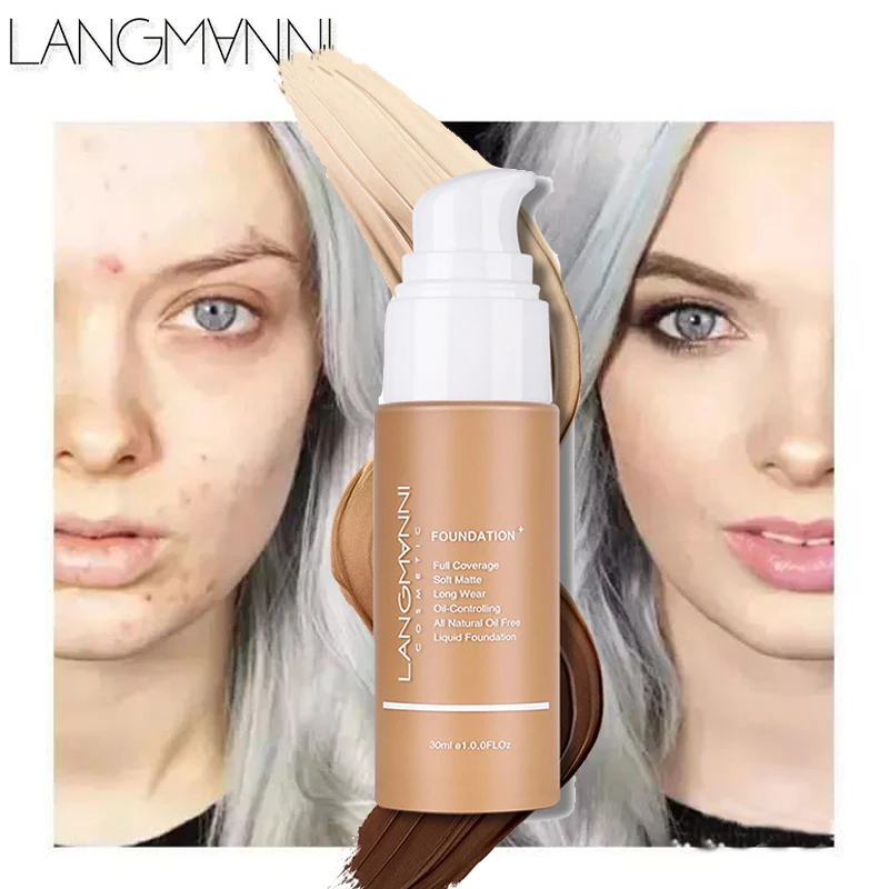 30ML Natural Concealer Coverage Soft Matte Long Wear Liquid Foundation Face Base Makeup Oil-control Waterproof Foundation
30ML Natural Concealer Coverage Soft Matte Long Wear Liquid Foundation Face Base Makeup Oil-control Waterproof Foundation