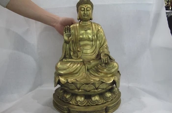 18 Chinese Fane Brass Copper Buddhism Tathagata Sakyamuni Amitabha Buddha Statue
18 Chinese Fane Brass Copper Buddhism Tathagata Sakyamuni Amitabha Buddha Statue