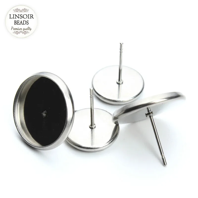 50pcs/lot Stainless Steel Blank Earring Base Dia 6 8 10 12 14 16 mm Cabochon Cameo Settings Bezel Tray Diy Jewelry Making F3634
50pcs/lot Stainless Steel Blank Earring Base Dia 6 8 10 12 14 16 mm Cabochon Cameo Settings Bezel Tray Diy Jewelry Making F3634