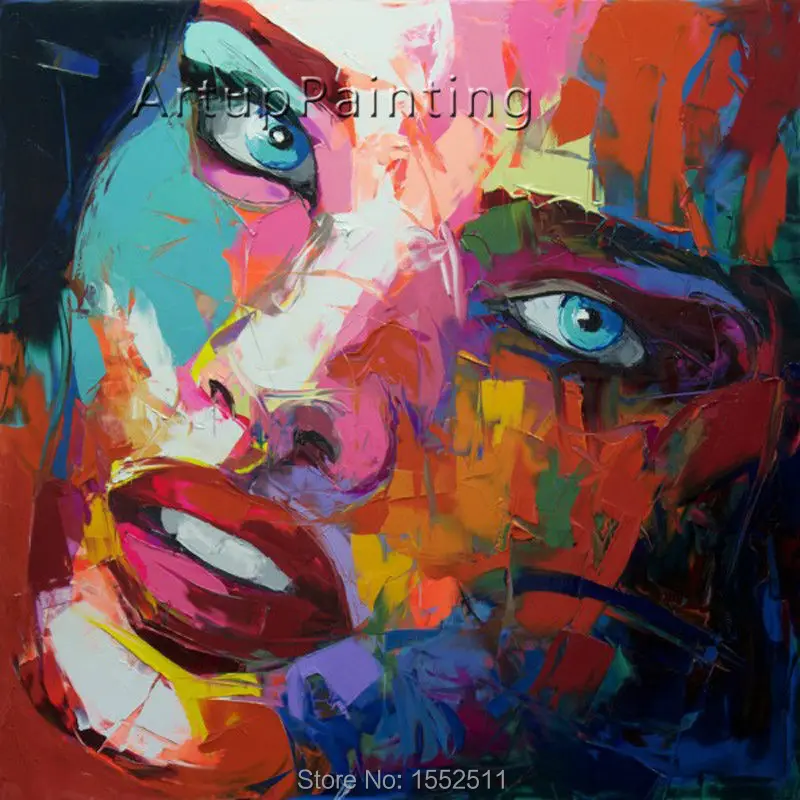 Palette knife painting portrait Palette knife Face Oil painting Impasto figure on canvas Hand painted Francoise Nielly 14-36
Palette knife painting portrait Palette knife Face Oil painting Impasto figure on canvas Hand painted Francoise Nielly 14-36