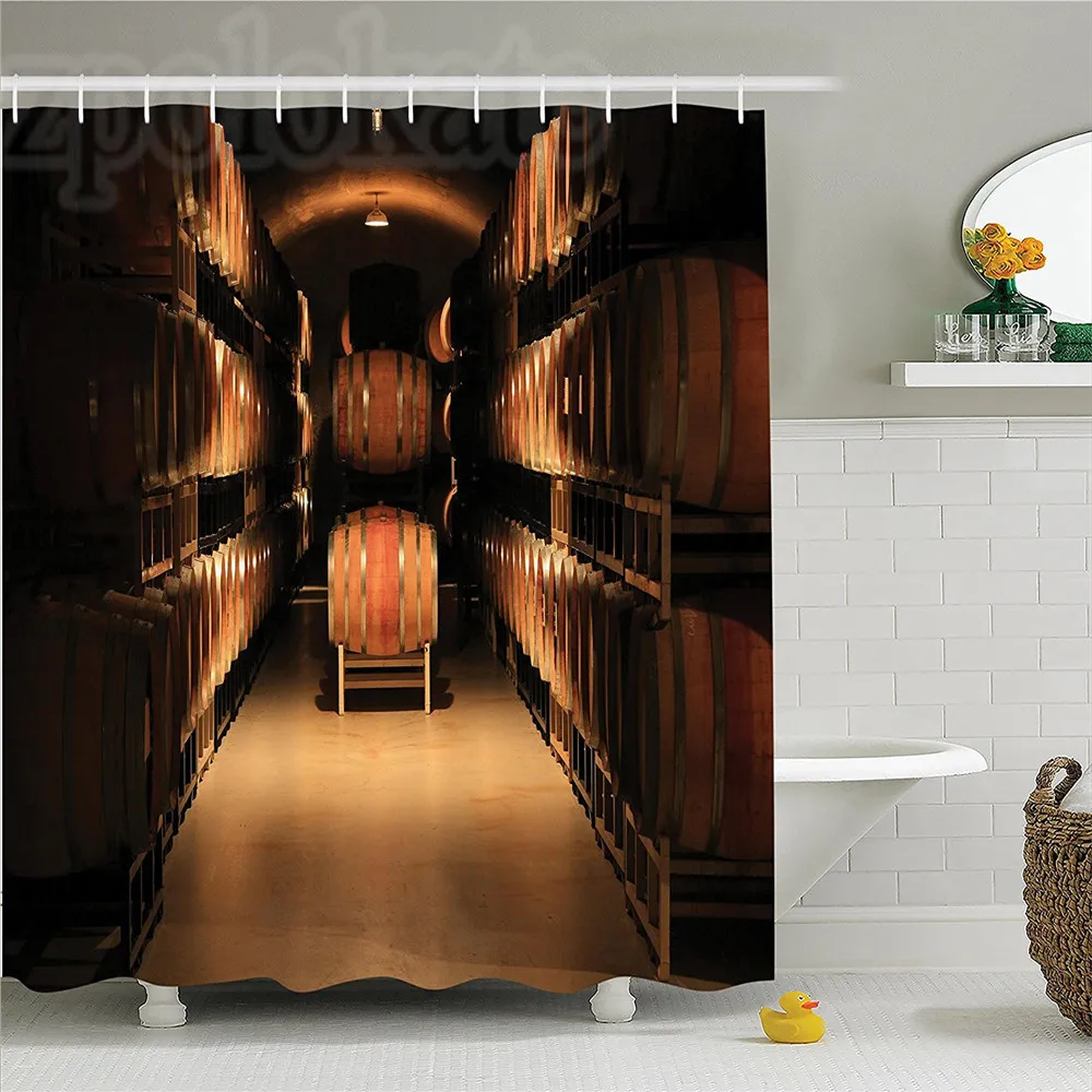 Winery Decor Shower Curtain Set Wine Barrel Stacked In Cellar Aged Old Fermenting Quality Container Storage Basement Image Bath
Winery Decor Shower Curtain Set Wine Barrel Stacked In Cellar Aged Old Fermenting Quality Container Storage Basement Image Bath