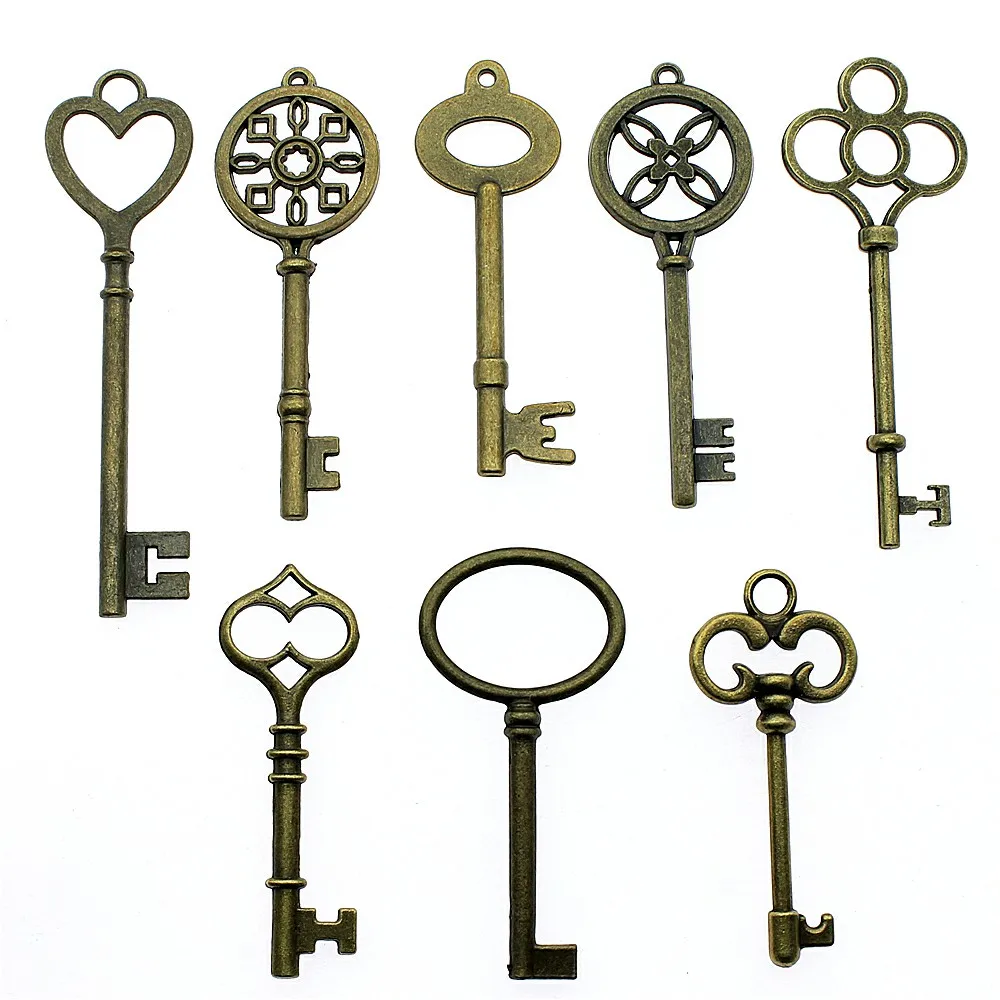 4pcs/lot Big Key Pendant Charms Antique Bronze Color Retro Key Charms Jewelry Diy Big Key Charms For Bracelet Making
4pcs/lot Big Key Pendant Charms Antique Bronze Color Retro Key Charms Jewelry Diy Big Key Charms For Bracelet Making