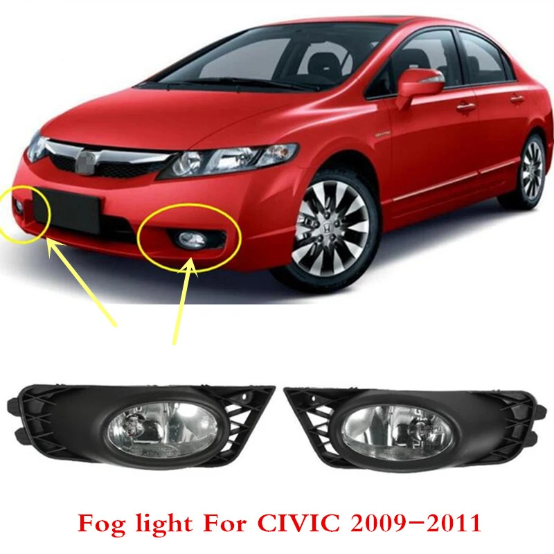 CAPQX 2PCS Right & Left Front fog light front bumper lamp light For CIVIC FA1 2009 2010 2011 OEM#33900-SNA-H51 /33950-SNA-H51
CAPQX 2PCS Right & Left Front fog light front bumper lamp light For CIVIC FA1 2009 2010 2011 OEM#33900-SNA-H51 /33950-SNA-H51