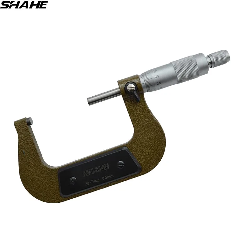 shahe micrometer 50-75 mm outside micrometer 0.01 mm caliper gauge