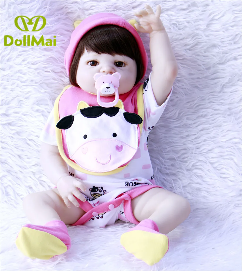 New Arrival 23" Full Body Silicone Reborn Baby girl Dolls Magnetic Mouth Fashion Dolls For Kids Gift Baby Alive Bonecas Reborn
New Arrival 23" Full Body Silicone Reborn Baby girl Dolls Magnetic Mouth Fashion Dolls For Kids Gift Baby Alive Bonecas Reborn