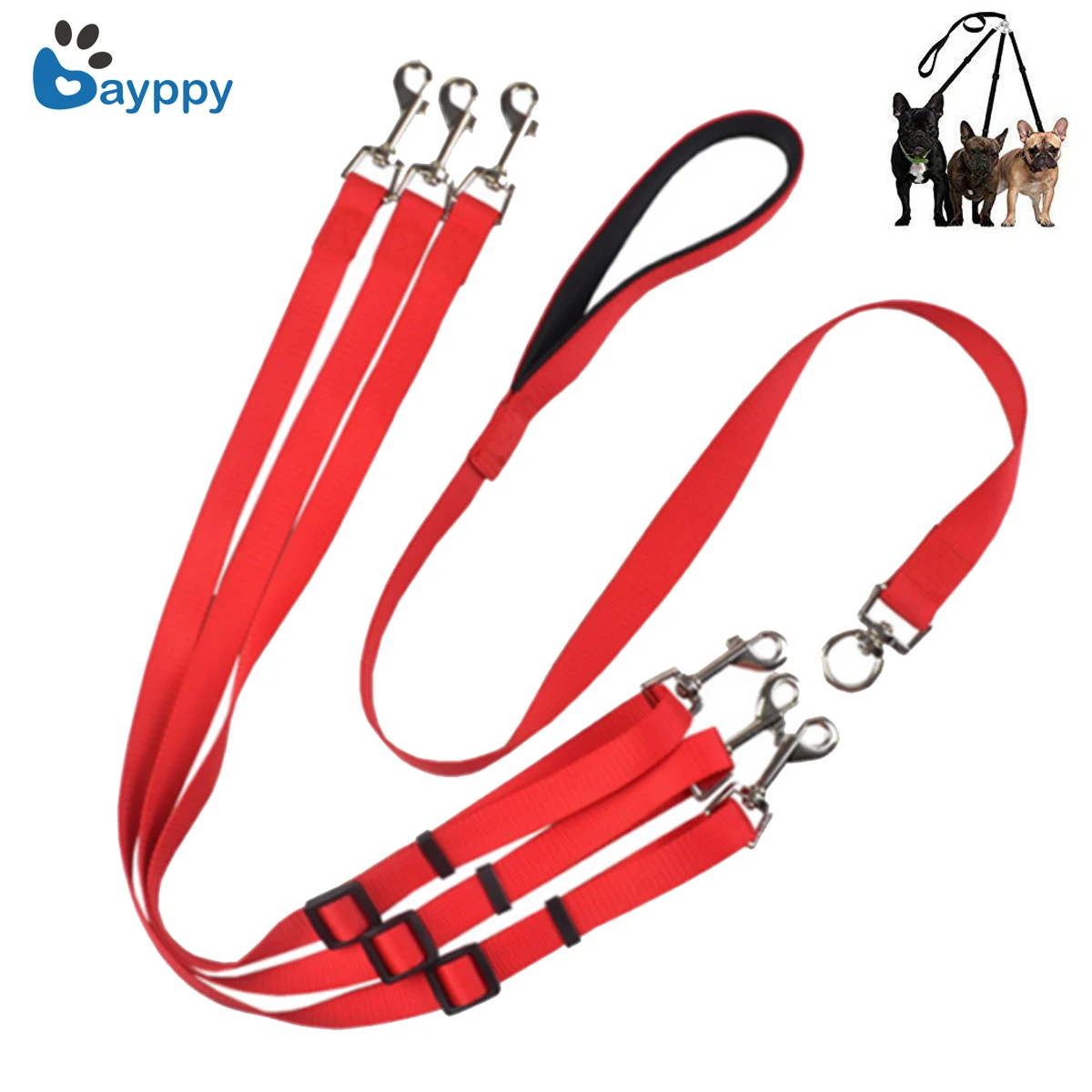 140cm Heavy Duty Nylon 3 Way Triple Coupler Pet Dog Walking Leash With Padded Soft Handle Dogs 3 in 1 Traction Rope Pet Supplies
140cm Heavy Duty Nylon 3 Way Triple Coupler Pet Dog Walking Leash With Padded Soft Handle Dogs 3 in 1 Traction Rope Pet Supplies