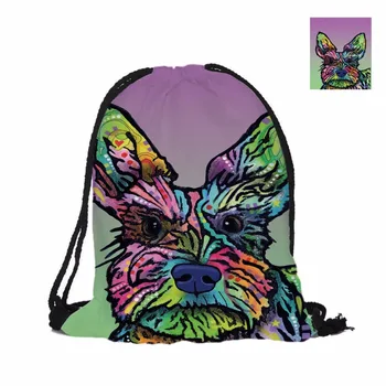 Cute Schnauzer Custom Fashion 3D Printing Double Sides Men Women School Bag For Travel Drawstring Backpack Polyester texture
Cute Schnauzer Custom Fashion 3D Printing Double Sides Men Women School Bag For Travel Drawstring Backpack Polyester texture