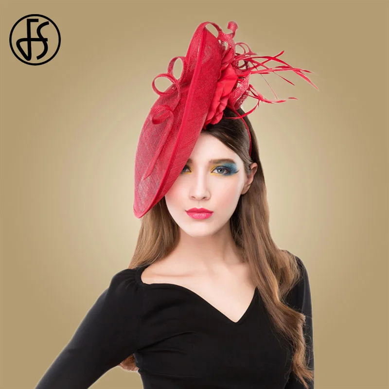 FS Elegant Hats For Women Wedding And Fascinators Red Ladies Sinamay Church Hat Summer Woman Wide Brim Fedora Sombrero Mujer
FS Elegant Hats For Women Wedding And Fascinators Red Ladies Sinamay Church Hat Summer Woman Wide Brim Fedora Sombrero Mujer