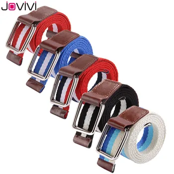 

Jovivi 1pc Mens Stripe Canvas Belt Move Buckle Cotton Waist Belt Multi-Color Casual Outdoor Fashion Belt Have 5 Colors Optioanl