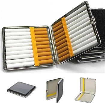 New Fashion Leather Cigarette Cases To 20pcs Cigarettes High Qualtiy Classic Leather & Cigarette Tools Metal Cigarette Box
New Fashion Leather Cigarette Cases To 20pcs Cigarettes High Qualtiy Classic Leather & Cigarette Tools Metal Cigarette Box