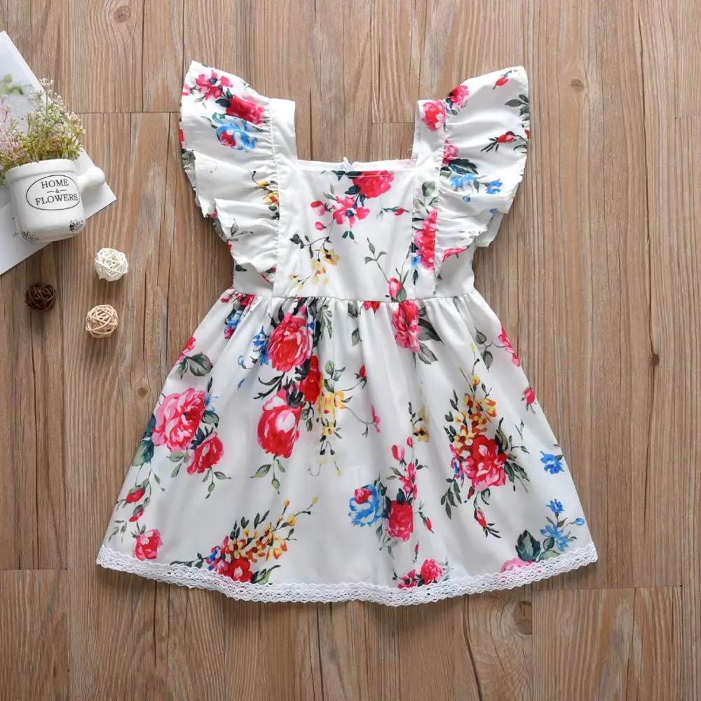 Summer Baby Girls Clothes Lovely lace Floral Flutter-Sleeve Princess Dress Sundress Newborn Infant Clothing Outfits 
Summer Baby Girls Clothes Lovely lace Floral Flutter-Sleeve Princess Dress Sundress Newborn Infant Clothing Outfits