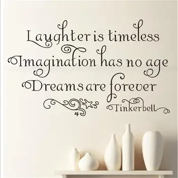 Laughter is Timeless Tinkerbell Saying Vinyl Art Sticker Decor Lettering Words For Kids Room Decal Mural Home Decorations
Laughter is Timeless Tinkerbell Saying Vinyl Art Sticker Decor Lettering Words For Kids Room Decal Mural Home Decorations