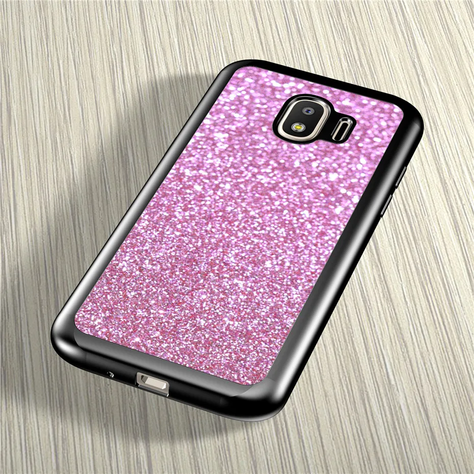 DAGUDON TPU Phone Case For Samsung Galaxy J2 2018 J250 Luxury glitter Silicon Case Cover For Samsung J2 2018 gold protector case