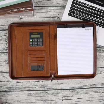 A4 File Folder Binder Briefcase Notebook with Calculator Handle Zipper PU Office Supplies folder stationery folder school
A4 File Folder Binder Briefcase Notebook with Calculator Handle Zipper PU Office Supplies folder stationery folder school