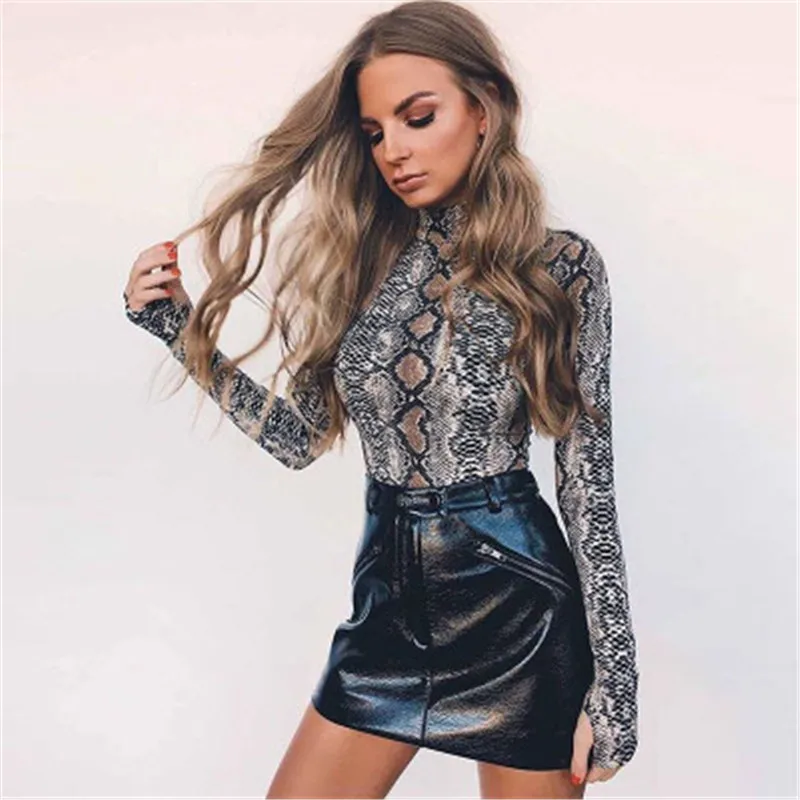 Snake Print Body Women Long Sleeve Bodysuit Women Turtleneck Macacao Feminino Snakeskin Body Mujer Elegante Bodysuits
Snake Print Body Women Long Sleeve Bodysuit Women Turtleneck Macacao Feminino Snakeskin Body Mujer Elegante Bodysuits