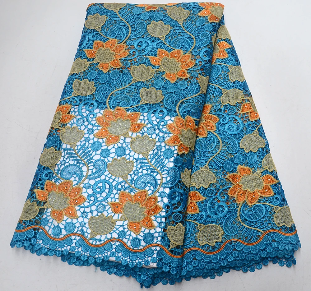 Beautiful flower High Quality Nigerian Guipure Lace Fabric Sky Blue Latest African Laces 2019 French cord Lace Fabric for Dress
Beautiful flower High Quality Nigerian Guipure Lace Fabric Sky Blue Latest African Laces 2019 French cord Lace Fabric for Dress