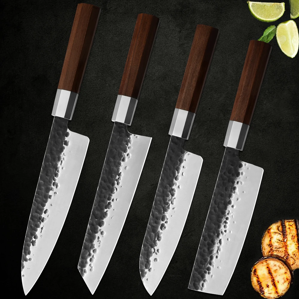 XYj Chinese Handmade Forged Kitchen Knife High Carbon Steel Chef Chopping Santoku Knife Color Wood Handle Cooking Accessory
XYj Chinese Handmade Forged Kitchen Knife High Carbon Steel Chef Chopping Santoku Knife Color Wood Handle Cooking Accessory