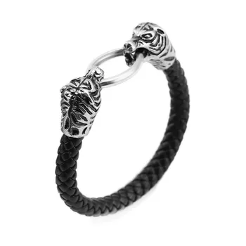 10pcs/lot Wholesale Fashion Animal Jewelry Tiger Men's Bracelets Genuine Leather Bracelet male Vintage creative Boutique
10pcs/lot Wholesale Fashion Animal Jewelry Tiger Men's Bracelets Genuine Leather Bracelet male Vintage creative Boutique