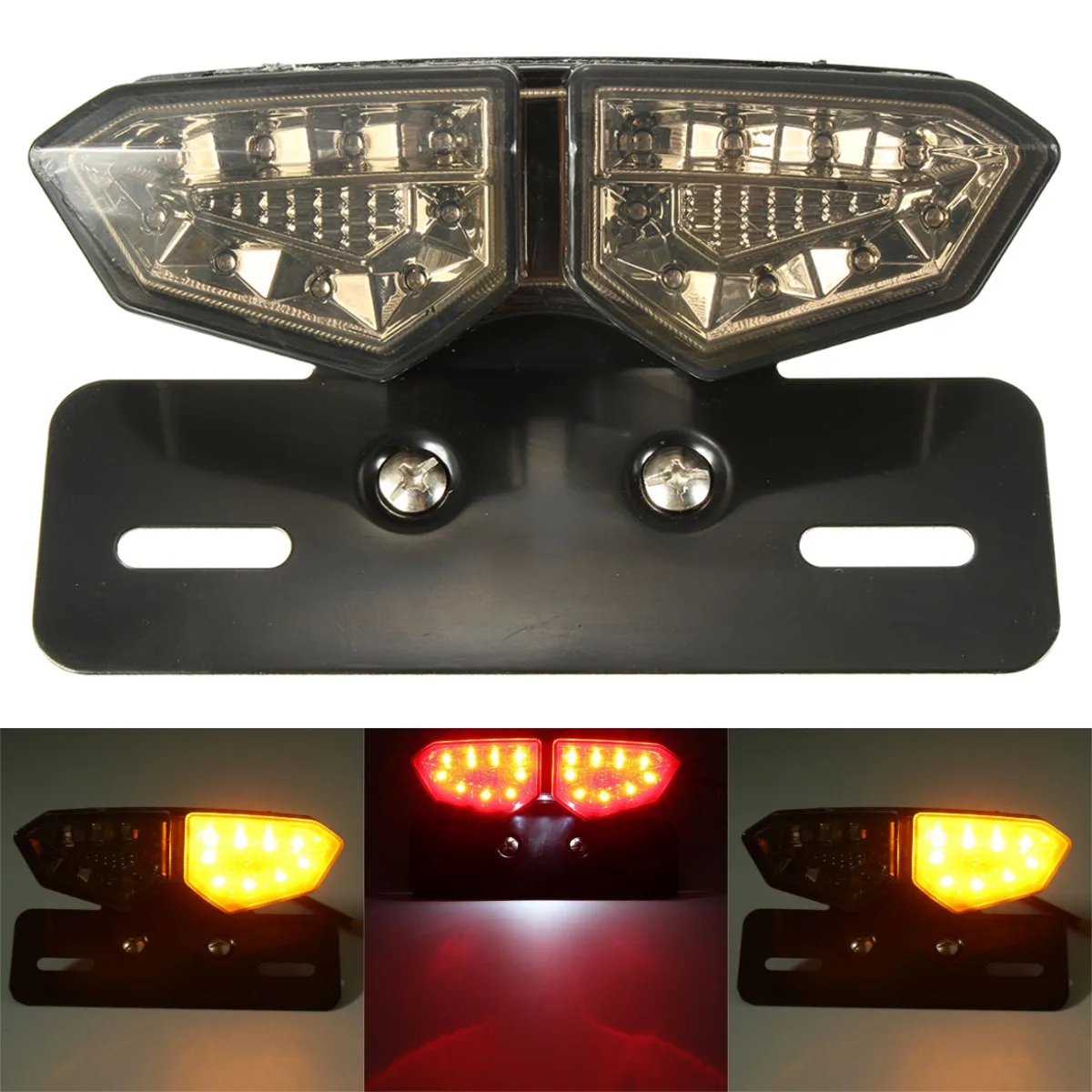 12V LED Motorcycle Taillight Turn Signal Rear Brake License Plate Light Bracket for Honda Prince Suzuki Yamaha
12V LED Motorcycle Taillight Turn Signal Rear Brake License Plate Light Bracket for Honda Prince Suzuki Yamaha