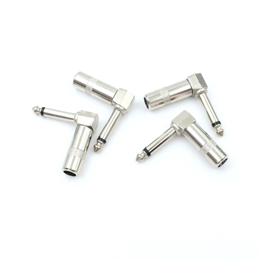 High Quality 4pcs 1/4 Inch 6.35mm Jack Right Angle Male Mono Plug L-shape Connector For Guitar Audio
High Quality 4pcs 1/4 Inch 6.35mm Jack Right Angle Male Mono Plug L-shape Connector For Guitar Audio