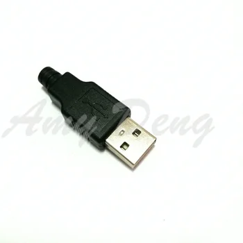 USB male head with a plastic shell three piece type USB plug USB A type 4P with shell (100 sets)
USB male head with a plastic shell three piece type USB plug USB A type 4P with shell (100 sets)