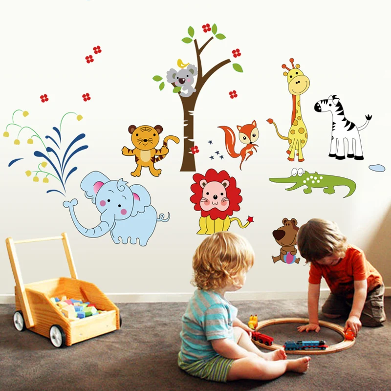 Cartoon Animal Self-adhesive Removable Nursery Living Room Kids Bedroom Furniture Wall Stickers Decoration Art Decals Mural dc23
Cartoon Animal Self-adhesive Removable Nursery Living Room Kids Bedroom Furniture Wall Stickers Decoration Art Decals Mural dc23