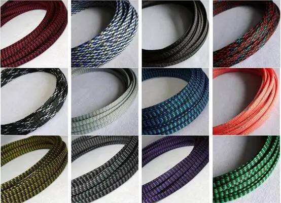 4MM 8MM 12MM Mixed multicolor Cotton Yarn + black PET Flat PP Braided Sleeves Expandable Cable Wire Sleeving 10M/1LOT
4MM 8MM 12MM Mixed multicolor Cotton Yarn + black PET Flat PP Braided Sleeves Expandable Cable Wire Sleeving 10M/1LOT