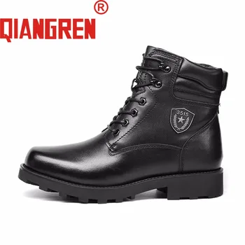 QIANGREN Brand Military Factory-direct Men's Winter Genuine Leather Rubber Snow Tactical Boots Black Outdoors Botas Militares
QIANGREN Brand Military Factory-direct Men's Winter Genuine Leather Rubber Snow Tactical Boots Black Outdoors Botas Militares