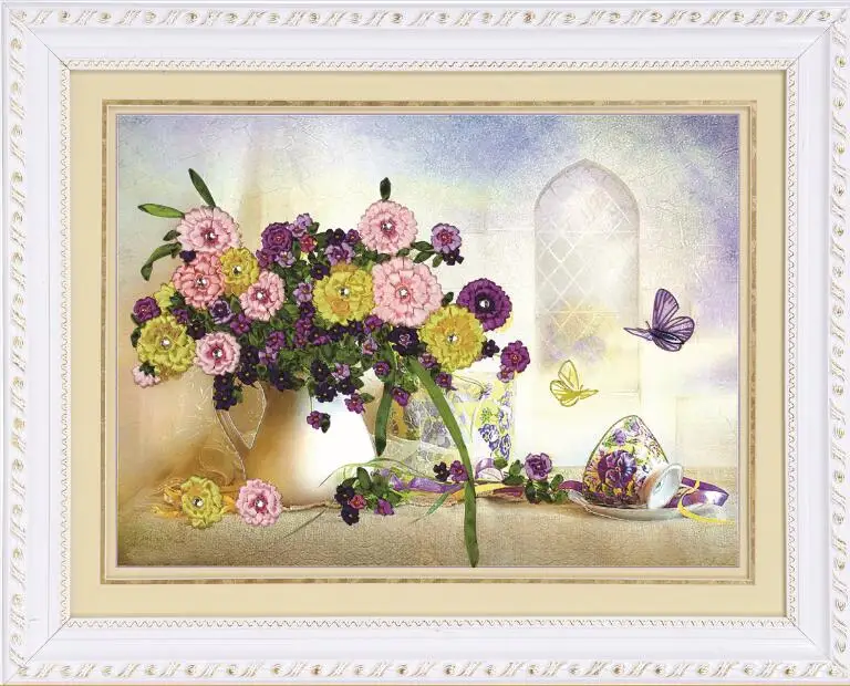 65x50cm Butterfly fragrance Ribbon embroidery kit stain painting set handcraft kit DIY handmade needlework art home decor
65x50cm Butterfly fragrance Ribbon embroidery kit stain painting set handcraft kit DIY handmade needlework art home decor