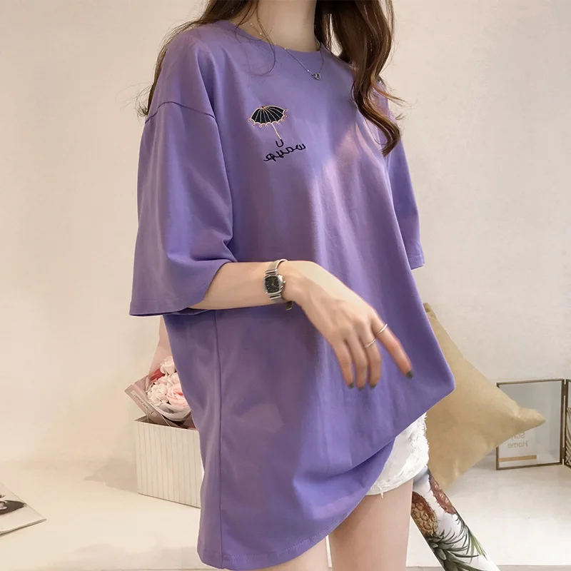 Candy color oversize T Shirt Short Sleeve Women summer loose o-neck T Shirt chic embroidery Basic t-shirt Tee Female top NS4263
Candy color oversize T Shirt Short Sleeve Women summer loose o-neck T Shirt chic embroidery Basic t-shirt Tee Female top NS4263
