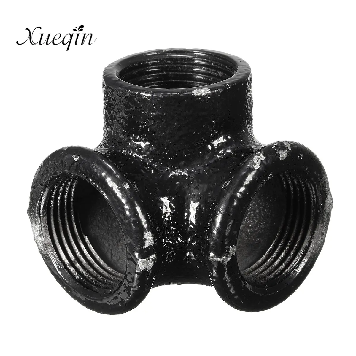xueqin Practical 3/4'' Black 3 Ways Malleable Iron Elbow 90 degree Threaded Cross Pipe Fitting Connector For Home Pipe Hardware6
xueqin Practical 3/4'' Black 3 Ways Malleable Iron Elbow 90 degree Threaded Cross Pipe Fitting Connector For Home Pipe Hardware6