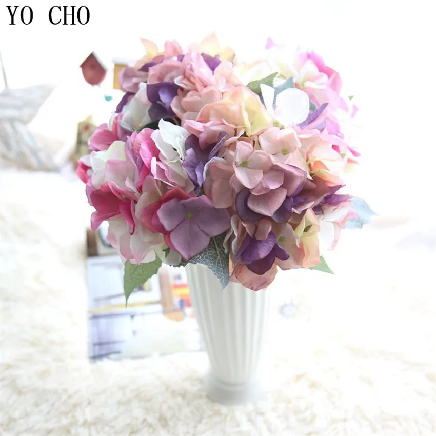 YO CHO Artificial Flowers Rose Silk Wedding Decoration Fake Eustoma Fleurs Hogar Christmas Plant Succulents big-leaf hydrangea
YO CHO Artificial Flowers Rose Silk Wedding Decoration Fake Eustoma Fleurs Hogar Christmas Plant Succulents big-leaf hydrangea