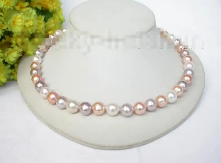 Free shipping hot sale Women Bridal Wedding Jewelry >>Luster 11mm round white pink purple freshwater pearl necklace 925ss
Free shipping hot sale Women Bridal Wedding Jewelry >>Luster 11mm round white pink purple freshwater pearl necklace 925ss