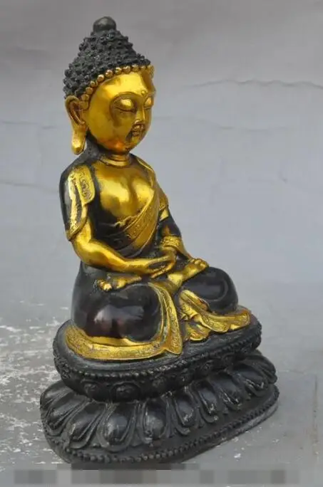 S02738 6"tibet Buddhism bronze gilt Joss sakyamuni Shakyamuni Tathagata buddha statue
S02738 6"tibet Buddhism bronze gilt Joss sakyamuni Shakyamuni Tathagata buddha statue