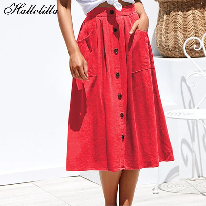 Fashion Solid Women Skirt Harajuku Skirts Womens Elegant Saia Midi Roupas Faldas Mujer Moda 2019 Jupe Femme Plus Size Clothes
Fashion Solid Women Skirt Harajuku Skirts Womens Elegant Saia Midi Roupas Faldas Mujer Moda 2019 Jupe Femme Plus Size Clothes