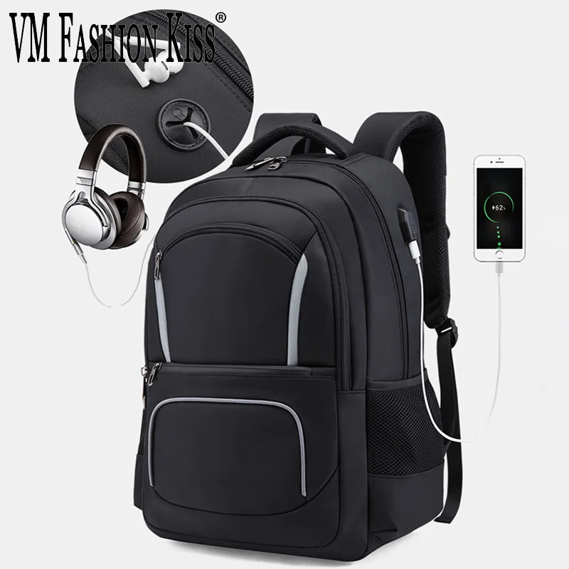VM FASHION KISS Men USB Charging Travel Backpack Large Capacity Leisure Teenager Male Mochila music Laptop Backpack Waterproof
VM FASHION KISS Men USB Charging Travel Backpack Large Capacity Leisure Teenager Male Mochila music Laptop Backpack Waterproof