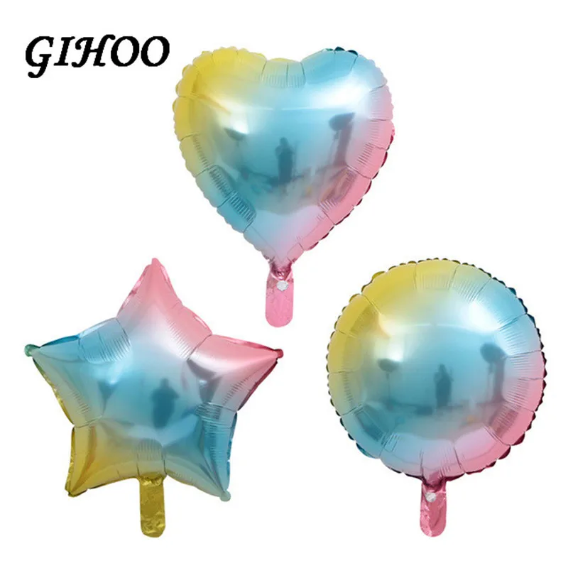 10pcs 18inch Gradient Colorful Heart Star Round Air Wedding Ballon Helium Valentines Day Balloon Happy Birthday Party Decoration
10pcs 18inch Gradient Colorful Heart Star Round Air Wedding Ballon Helium Valentines Day Balloon Happy Birthday Party Decoration