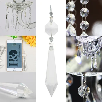 H&D 25pcs Chandelier Crystals Replacement Crystal U Drop Prisms Chandelier Icicle Crystal Prisms 3" Long (Clear)
H&D 25pcs Chandelier Crystals Replacement Crystal U Drop Prisms Chandelier Icicle Crystal Prisms 3" Long (Clear)