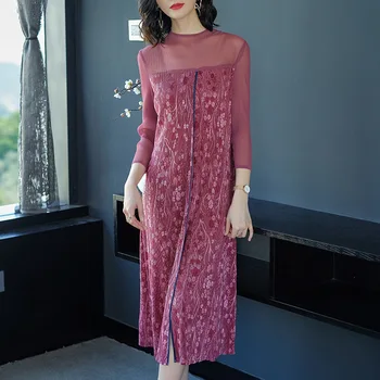 Fashion New Spring Summer Women Elegant Loose Lady Slim Free Size One Piece Pleats Dress 
Fashion New Spring Summer Women Elegant Loose Lady Slim Free Size One Piece Pleats Dress