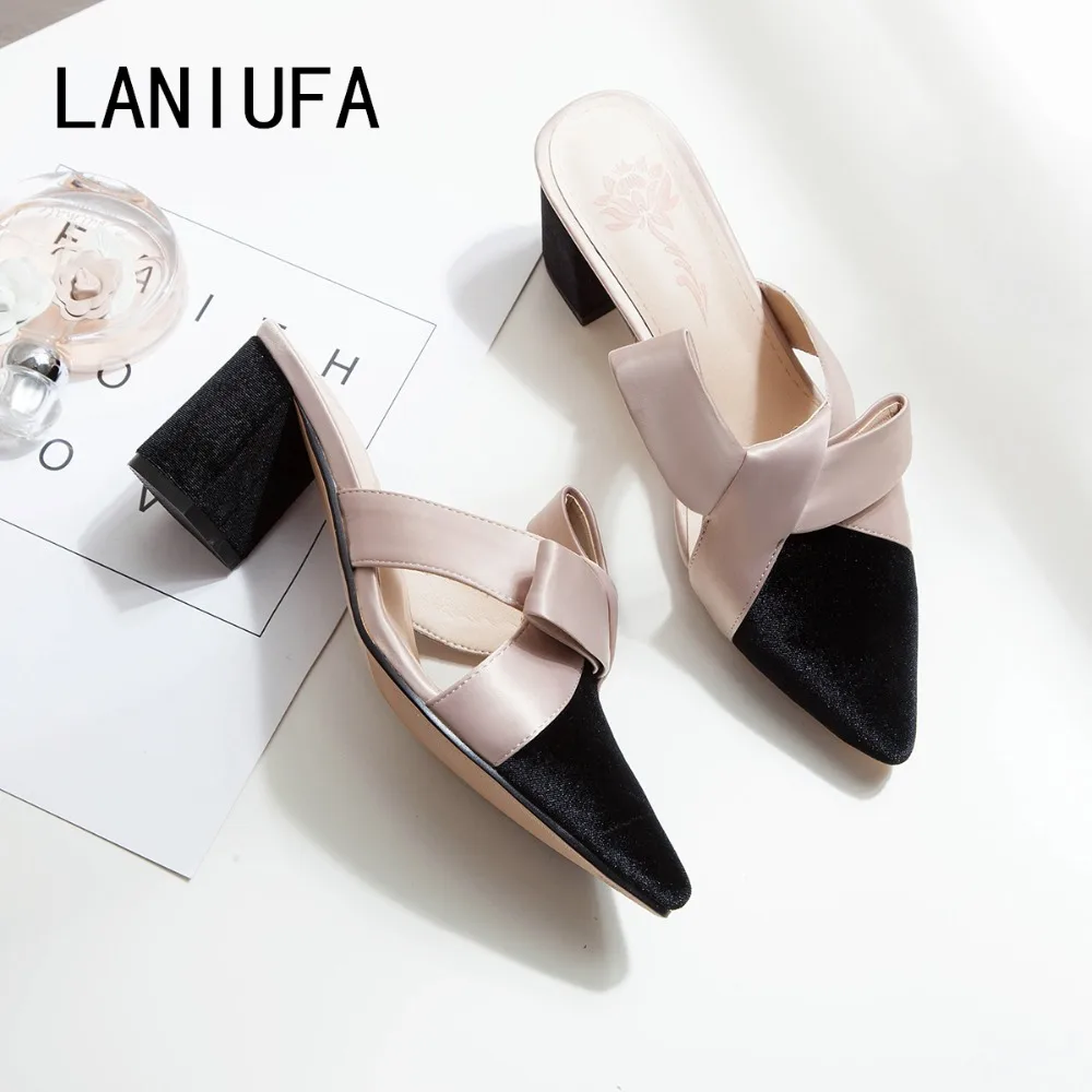 New Arrival 2019 bowknot Women Slippers pointed Toe High heels Slippers women Ladies Fashion women Shoes zapatos mujer #271
New Arrival 2019 bowknot Women Slippers pointed Toe High heels Slippers women Ladies Fashion women Shoes zapatos mujer #271
