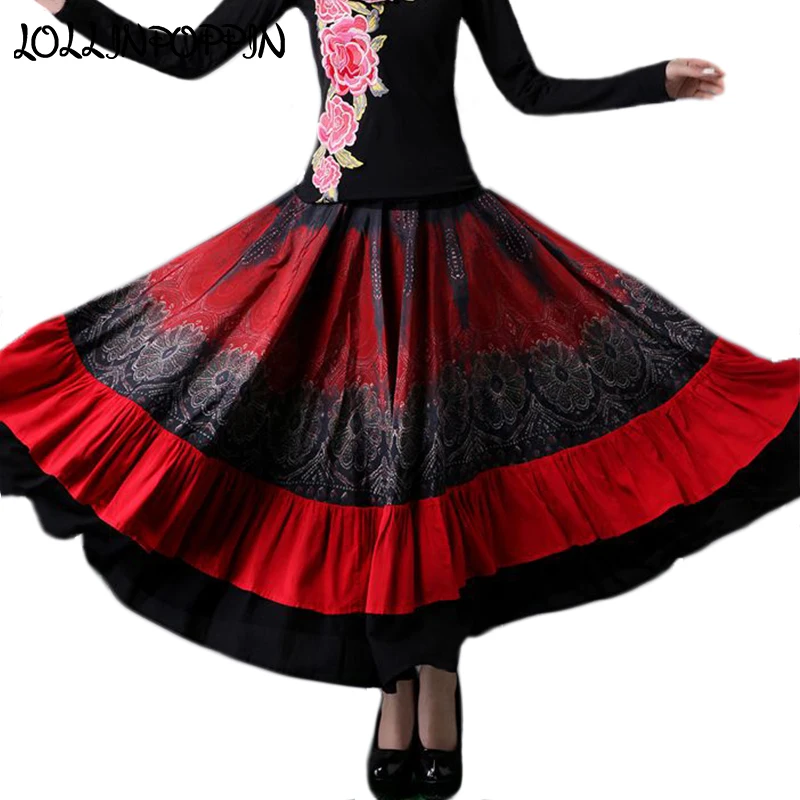 Ethnic Bohemian Skirt Women Floral Printed Long Gypsy Skirts 2019 New Fashion Wide Bottom Elastic Waist Ruffled Skirt
Ethnic Bohemian Skirt Women Floral Printed Long Gypsy Skirts 2019 New Fashion Wide Bottom Elastic Waist Ruffled Skirt