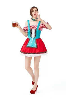 Women Oktoberfest Cosplay Fancy Dress Bavaria German Beer Festival Costume Female Halloween Maid Costume Pink Plaid Sexy Dress
Women Oktoberfest Cosplay Fancy Dress Bavaria German Beer Festival Costume Female Halloween Maid Costume Pink Plaid Sexy Dress