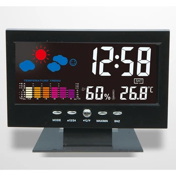 LCD Alarm Clock Weather Station Digital Clocks Electronic Large Diisplay Thermometer Humidity Weather Report Table Clock
LCD Alarm Clock Weather Station Digital Clocks Electronic Large Diisplay Thermometer Humidity Weather Report Table Clock