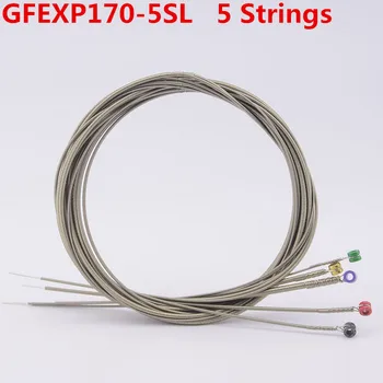 

1 Set GuitarFamily GFEXP170-5SL Coated 5 Strings Electric Bass String ( 045-130 ) Made IN USA