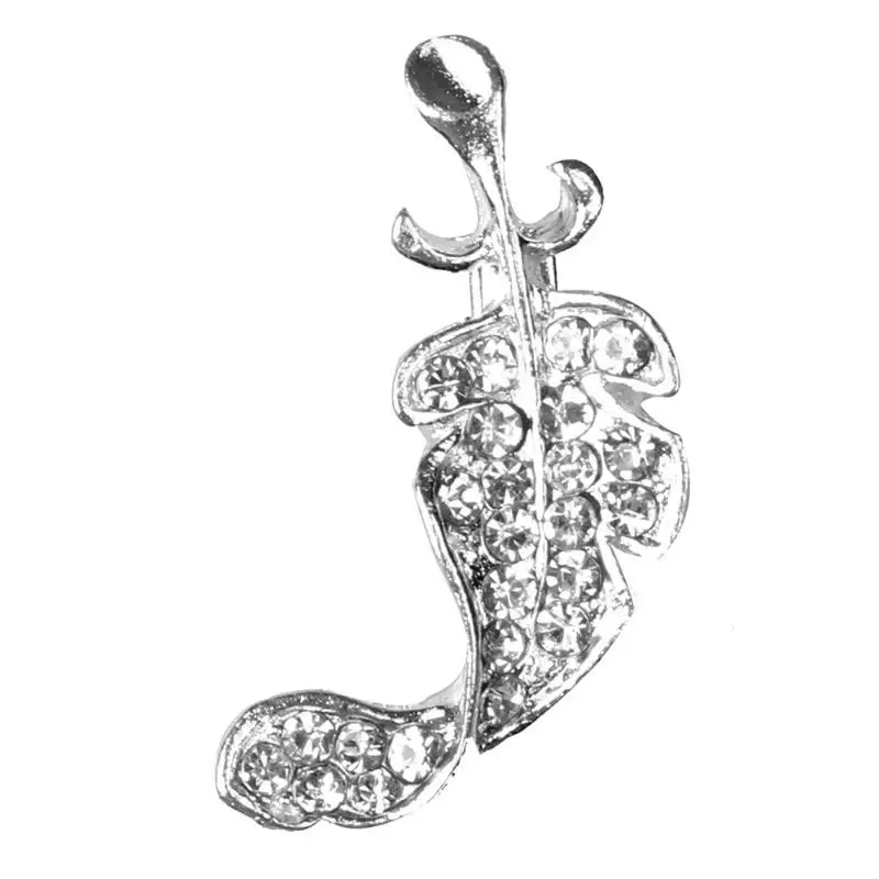 Korean Women Fashion Silver Leaf Brooch Wedding Gift Collar Brooch Unisex Women Men Rhinestone Tiny Pin Leaf Collar Brooch
Korean Women Fashion Silver Leaf Brooch Wedding Gift Collar Brooch Unisex Women Men Rhinestone Tiny Pin Leaf Collar Brooch