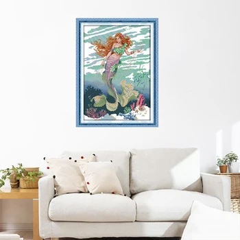 Joy Sunday Cross Stitch Mermaid Pattern 11CT 14CT Cenery Cotton DIY Handmade Needlework Portrait Patterns Counted and Stamped
Joy Sunday Cross Stitch Mermaid Pattern 11CT 14CT Cenery Cotton DIY Handmade Needlework Portrait Patterns Counted and Stamped