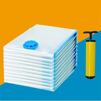 Vacuum Bags For Clothes Transparent Plastic Storage Bag Luggage Closet Foldable Extra Large Seal Compressed Travel Organizer
Vacuum Bags For Clothes Transparent Plastic Storage Bag Luggage Closet Foldable Extra Large Seal Compressed Travel Organizer